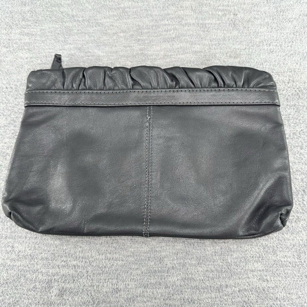 ANTONIA DESIGNS - Vintage Gray Genuine Leather Clutch Evening Bag  PU2